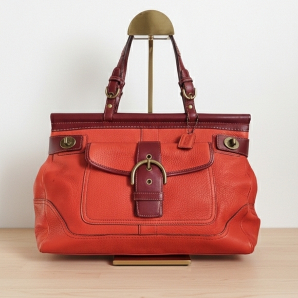 Coach Handbags - Coach Vintage Rare 2004 Soho Dowel Top Leather Satchel Limited Edition
